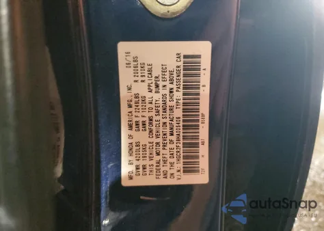 2017 Honda Accord Lx из США, поврежденный, VIN 1HGCR2F38HA005406